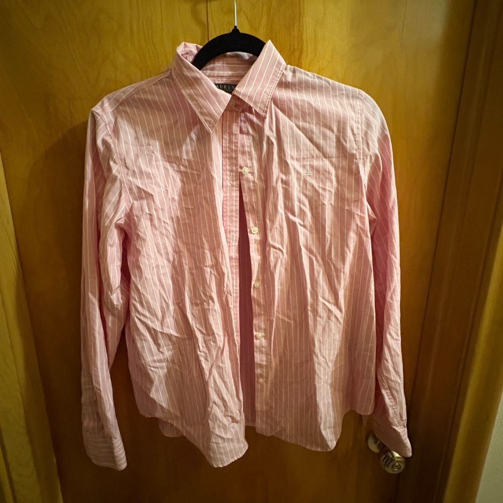 Ralph Lauren Light Pink Striped Shirt